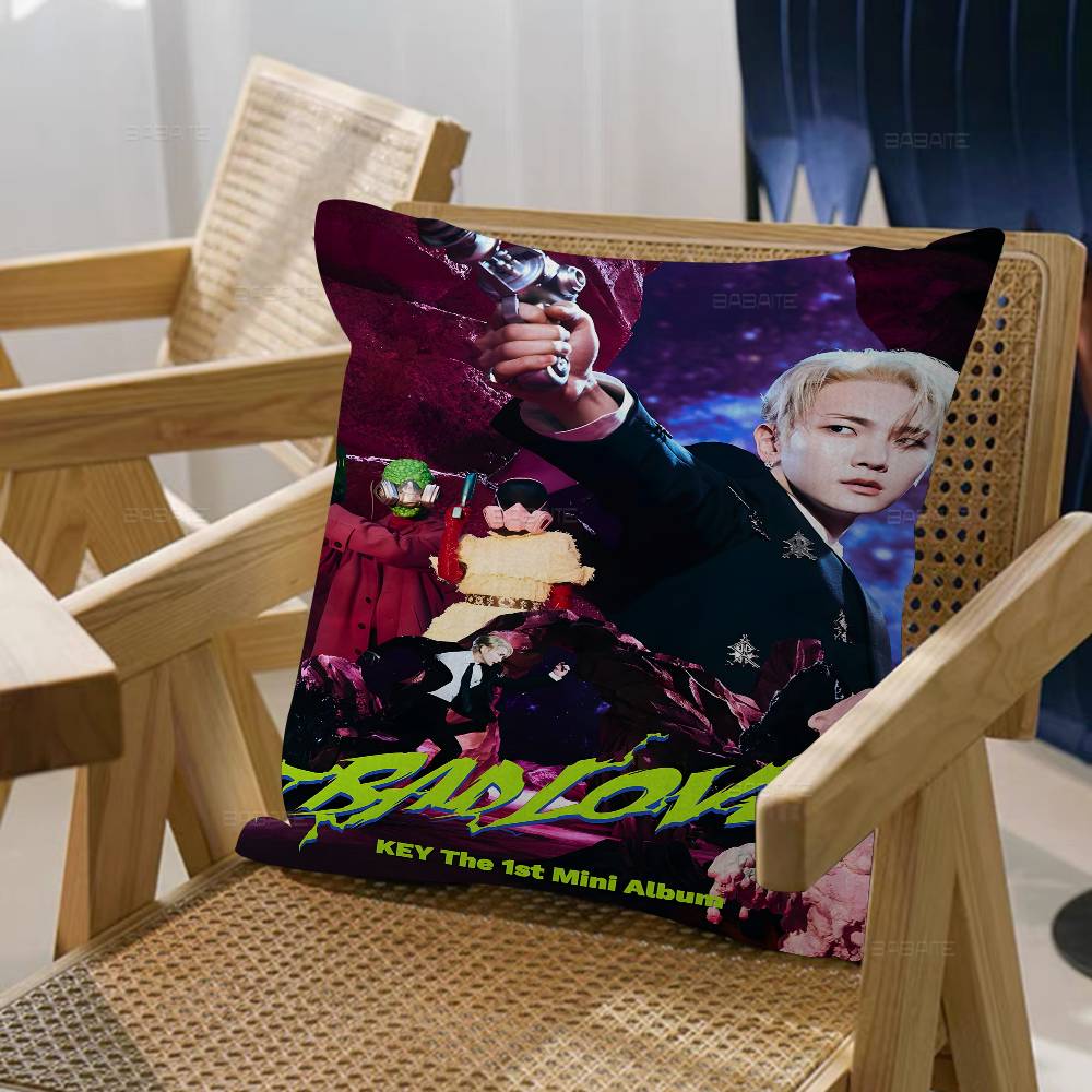 Kpop Style Korean Boys Band S-Shinee Pillow Cover Sofa Cushion Cover Home Room Decoration Children Gift