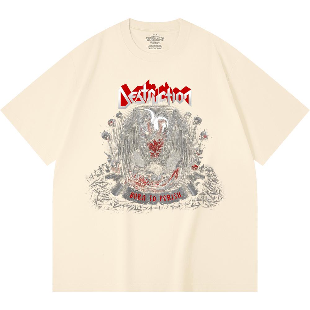 T-shirt Heavy Metal 100% Cotone 230 Gsm Stampa Band Rock Musica Popolare Unisex T-shirt Pesante in Cotone