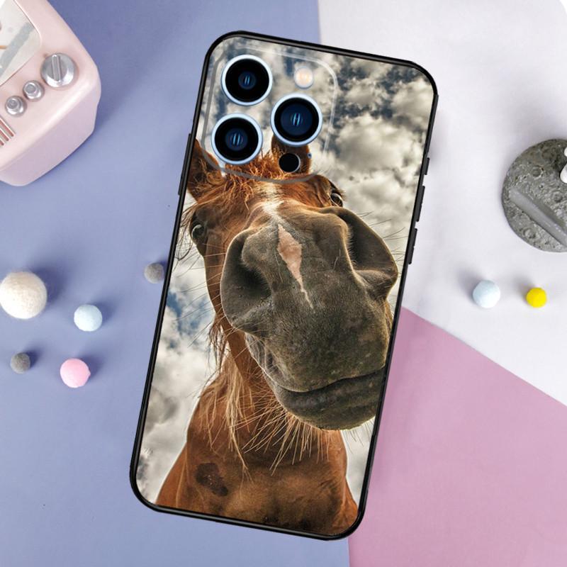 Custodia per cellulare Apple iPhone 15 Plus, Custodia per cellulare Animale Cavallo, Verniciata Anti-caduta, Custodia per cellulare Huawei Anti-caduta.