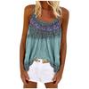 Women Casual Print Sleeveless Camisole Loose T-shirt Blouse Top