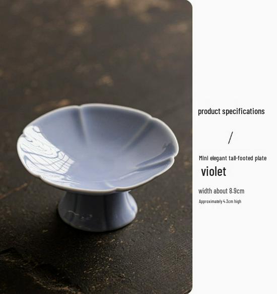 Chinese Style Ceramic Dessert Plate - Exquisite Small Tray for Mooncakes and Snacks, 2025 New Design
