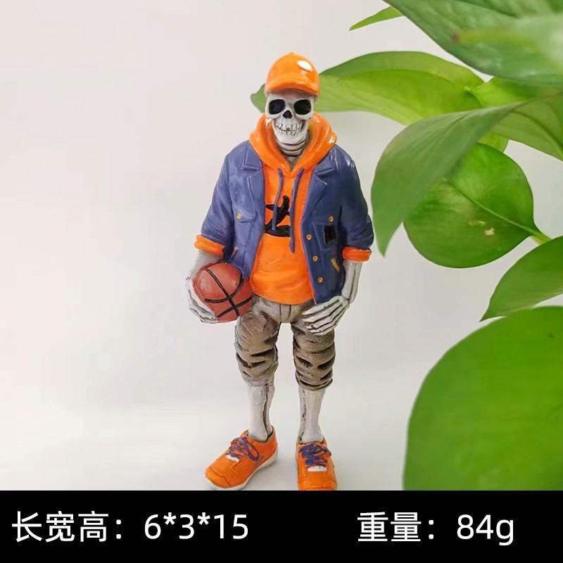 Unique Resin Skeleton Figurine Halloween Home Decor For Garden And Table Display