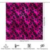 Luxury Bathroom Decor: Damask Print Shower Curtain in Black Pink with Floral Design Waterproof Fabric for Home Bath Decorations
