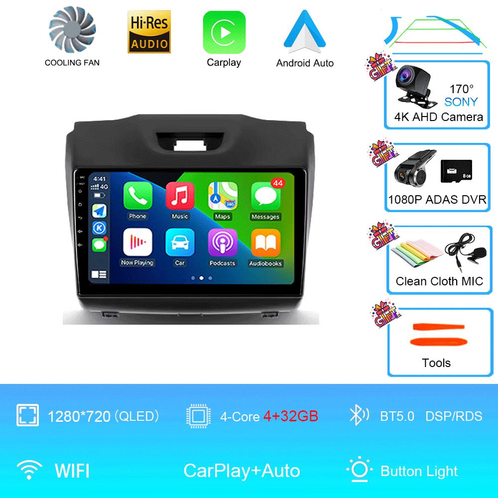 Android14 Video Player Carplay For Chevrolet Holden S10 TRAILBLAZER COLORADO ISUZU DMAX GPS Car Radio Audio Multimedia Stereo