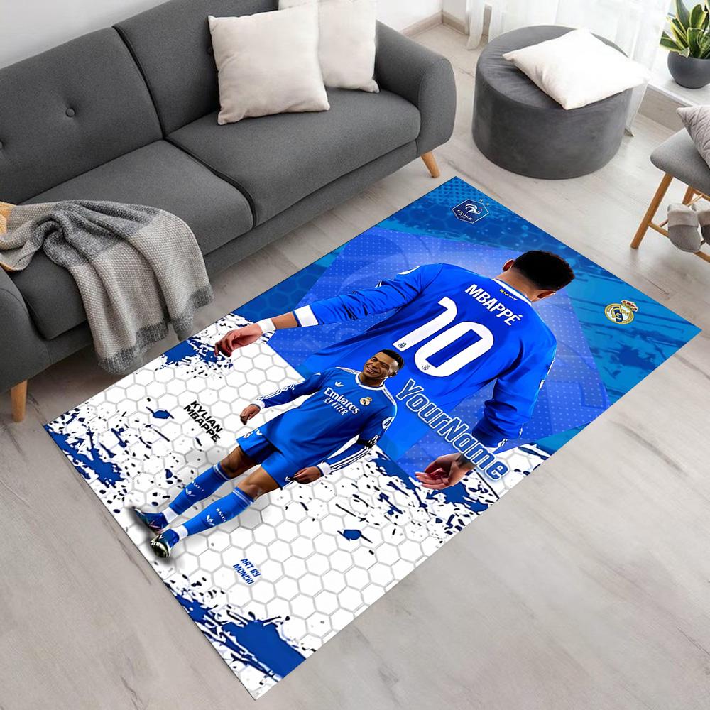 Mbappe Personalized Name Carpet Design for Study Room Foyer Entryway Kitchen Anti-slip Rug Decorate Offices