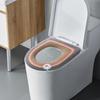 Toilet Mat Warm O-Shaped Cozy Bathroom Rug with Handle Minimalist Design Bath Mat Bathroom