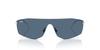 Lens Width 0RB3781 Ray-Ban Sunglasses, Unisex, Frame/silver, Lens/dark Blue, 141mm,