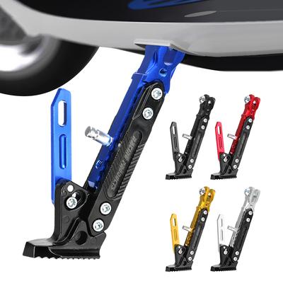 CNC Motorcycle Kickstand Aluminum Alloy Kick Stand Parking Bracket Adjustable Foot Side Stand Electric Bike Motorbike Supplies