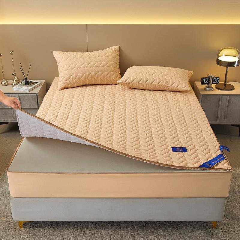 Blue Waterproof Mattress Cover Zipper Bed Covers Thicken Fitted Sheet All Inclusive Bedsheet Yatak örtüsü(Pillowcase Need Order)