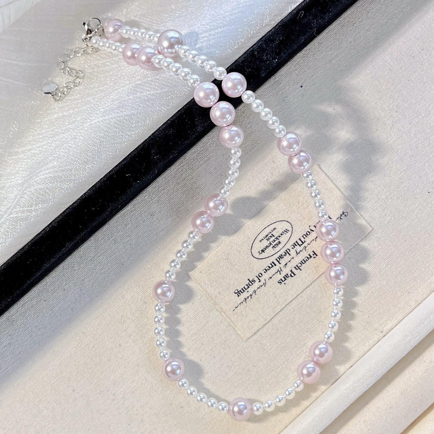 High Quality High Gloss Artificial Crystal Pearl Necklace Clavicle Chain