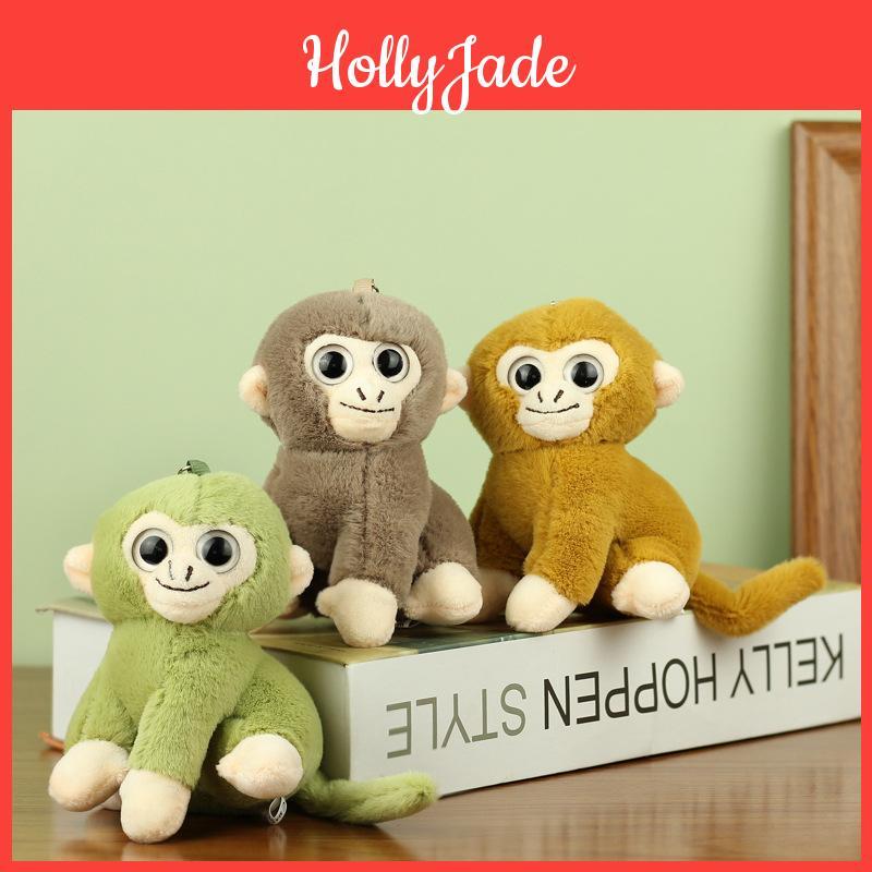 Adorabile Scimmietta Peluche Piccola Morbida Scimmia Dorata dal Naso Corto Peluche Portachiavi Decorazione Scimmia Per Regalo Bambini