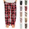 Fashionable Children's Christmas Print Pocket Casual Pants