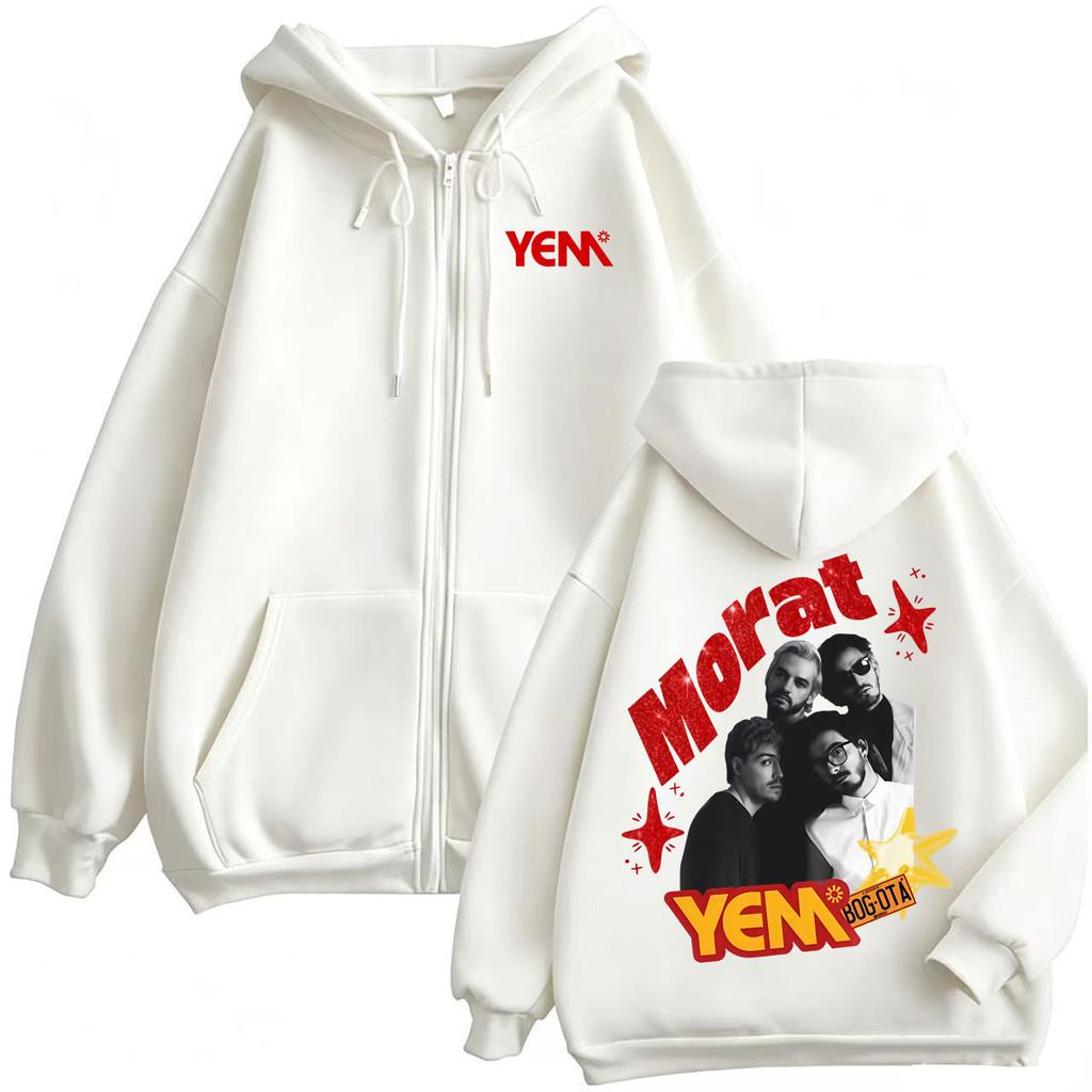 Band Morat Yem Album Reißverschluss Kapuzenpullover Herren Damen Vintage Hip Hop Popmusik Sweatshirt Jacke Reißverschluss Kapuzenpullover