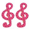 2 Piece Lovely Star Dot Music Symbol Hair Clip Safe Acrylic Hair Decorations Barrettes Present For Kids Adults