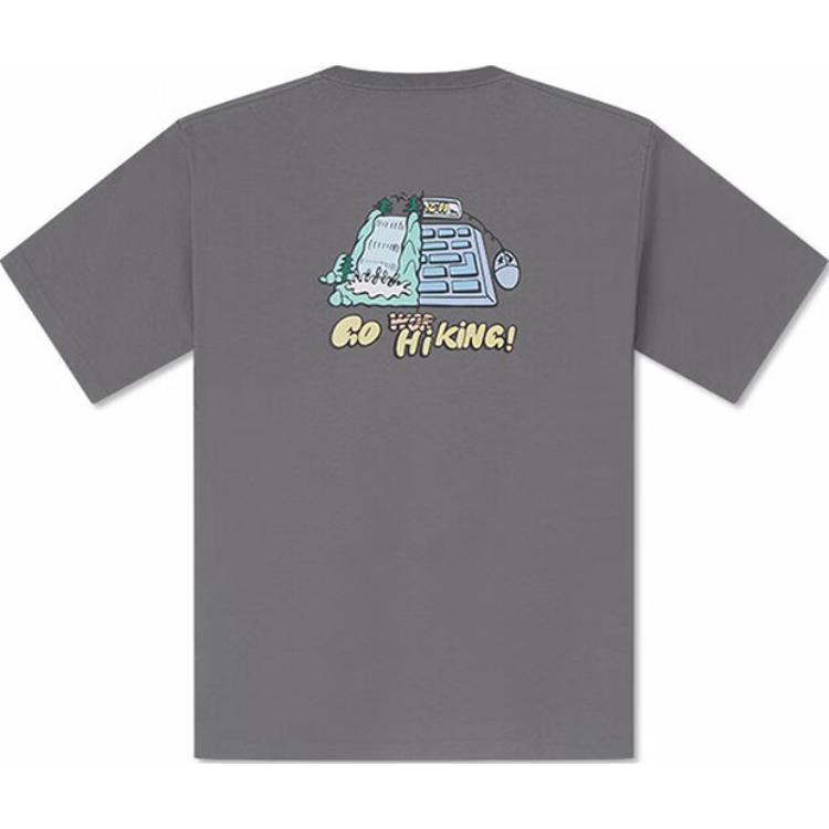 Men's Converse T-Shirts Men's Gray Crew Neck Moderate Straight Fit