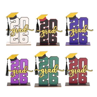 Abschlussdekorationen Jahrgang 2026 Holz-Tischmittelstücke Herzlichen Glückwunsch Absolvent Holzschild Abschluss-Tischaufsätze Geschenk