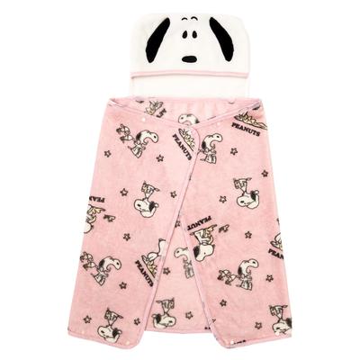 Nishikawa Snoopy Hooded Suitable for and Loin Pink Blanket, 120x70cm, Washable, Throws, Cushions, Ponchos, Bolero, Wraps, (FQ94407002, PN4675)