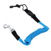 Kayak Paddle Leash Stretchable Shock Cord Fishing Pole Safety Tether with Ti Alloy Hook Shock Absorbing Rope Blue