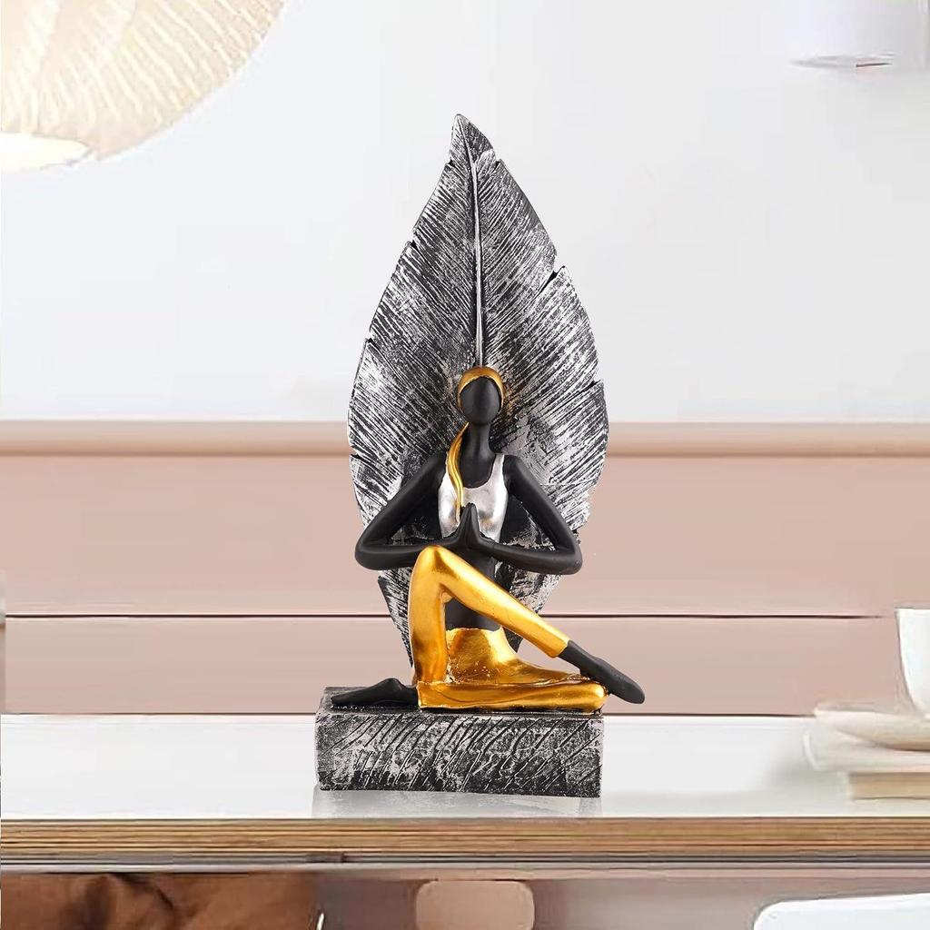 Yoga Lady Home & Office Decor Resin Fantasy Showpiece