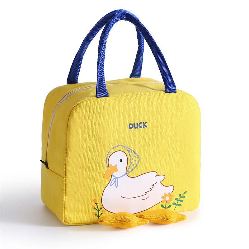 Cartoon Capacity Large Insulated Lunch Bag Wear Resistant Fun Animal Designs