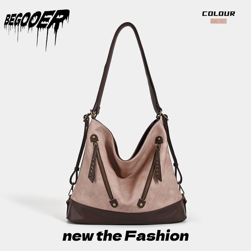 

Begooer Original American Retro One Bag Three-Purpose Tote Bag Female New Arrival Backpack Work Clothing Shoulder Messenger Bag Daughter gold powder(Collectible Gift Bag)