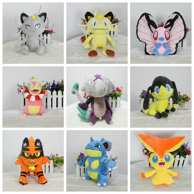 Foam Baby Dragonite, Butterfree, Slowpoke, Farfetch'd, Cubone, Dragonair, Vulpix, and Multiple Fennekin Figures