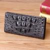Thailand Crocodile Leather Wallet Men's Long Two-fold Business Suit Clip Casual Handbag Multi-card Genuine Bone