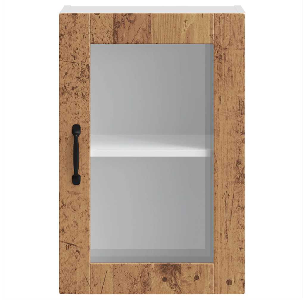 Vidaxl Kitchen Wall Cabinet with Glass Doors, Porto