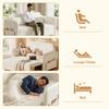 Convertible Sleeper Sofa 3-In-1 Bed, Boucle Loveseat with Put Out Bed And Drawer, Couch Love Seat Side Pockets, 2 Pillows, USB Ports Gold Metal Legs,