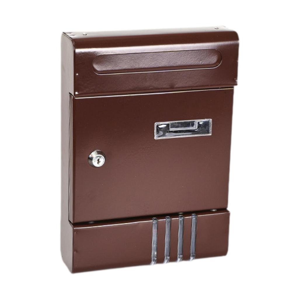Wall Mounted Mailbox Postbox Lockable with 2 Keys Drop Decorative Minimalist Newspaper Letterbox for External Door