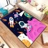Cartoon  Astronaut Beautiful Painting Carpet for Living Room Large Area Rug Black Soft Carpet Home Decoration Mats Boho Rugs