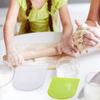 PULABO 2-Piece Dough & Bowl Scraper, BPA-Free Plastic Dough Cutter, Thick and Flexible Bowl Scraper, Multi-Purpose Scraper for Home and Kitchen Use, R