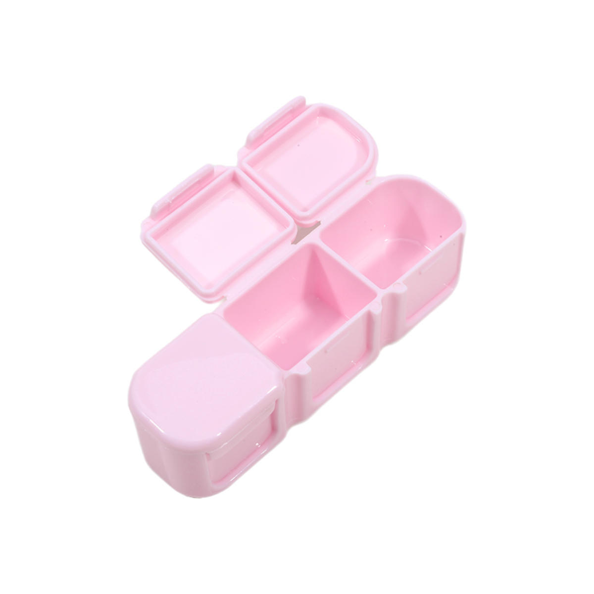 

1 шт. Портативный небольшой герметичный пылезащитный контейнер для хранения, разделенный на отсеки для трехразового питания, витаминов, рыбьего жира, органайзера None