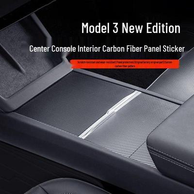 Tesla Model 3 Center Console Carbon Fiber Sticker Interior Protection Kit