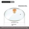 Universal Tempered Glass Pot Lid, Transparent, Heat Resistant, Fits 14-34cm Cookware