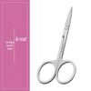Stainless Steel Eyebrow, Nose, and Beauty Scissors with Round, Curved, and Pointed Heads