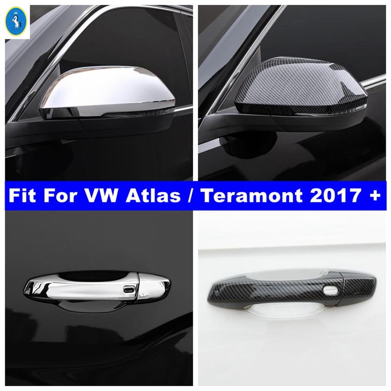 ABS Auto Door Pull Doorknob Handle / Rearview Mirror Cap Cover Trim For VW Volkswagen Atlas / Teramont 2017 - Accessories