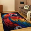Colorful Macaw Budgerigar Bird Parrot Carpet Rug for Living Room Sofa Home Bedroom Doormat Decor,Playroom Non-slip Area Rug Gift