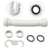 Double-Headed Pipe Sink Drain Pipe Flexible Pipe Connector For 45mm Inlet Diameter Double-Headed Water Pipes Kit Drain Connector