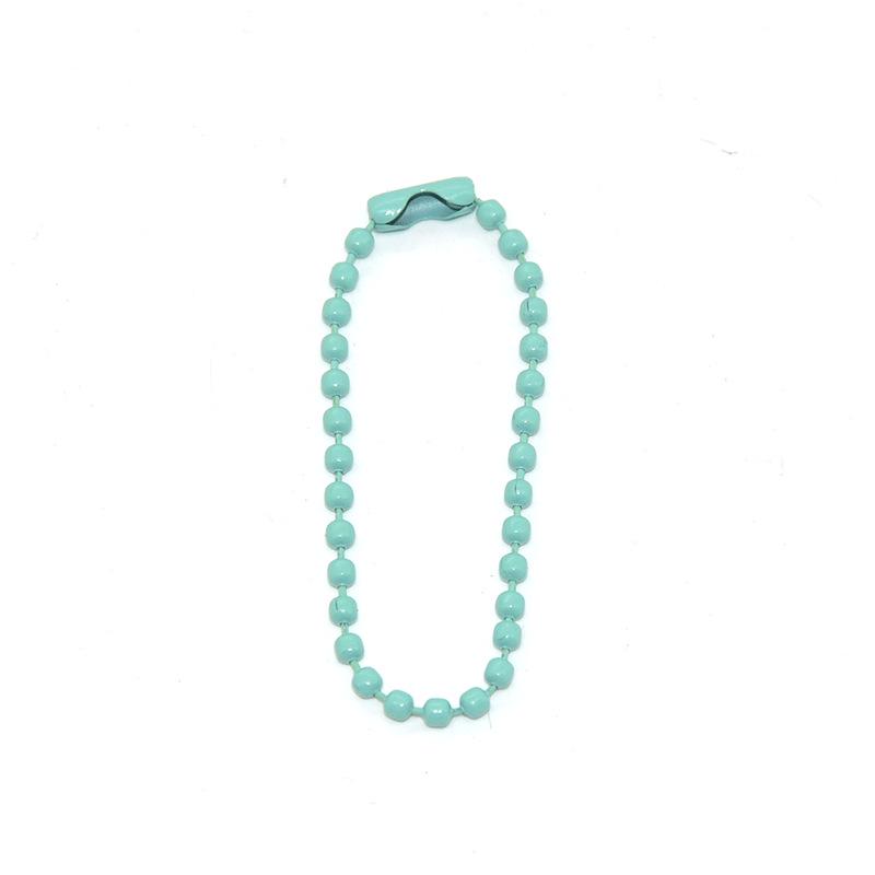 2.4mm Colorful Bead Chain for DIY Jewelry – Painted Iron Wave Chain with Buckle Pendant Connector