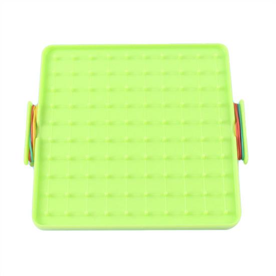 16x16cm Double Sided Geoboard Nails Peg Board Elastic Bands Kids Teaching Supplies