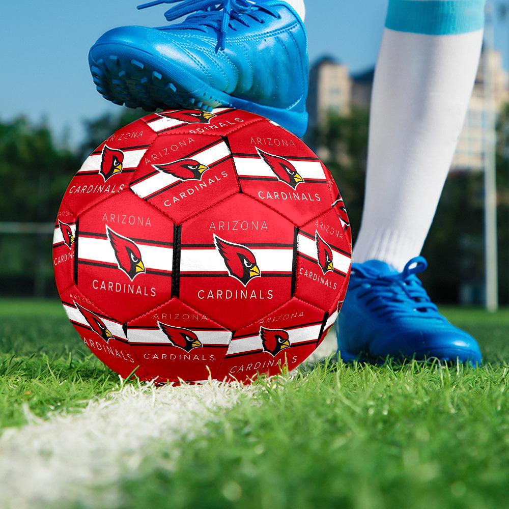 Arizona Cardinals Indoor Soccer Ball Size 5 Colorful All Ages Machine Stitched PVC Competition Ready Durable High-Bounce
