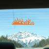 GORGECRAFT 4 Styles Flame Reflective Sticker Vinyl Racing Sports Flame Stripe Decal Waterproof Reflective Car Stickers for Golf Cart Off-Road