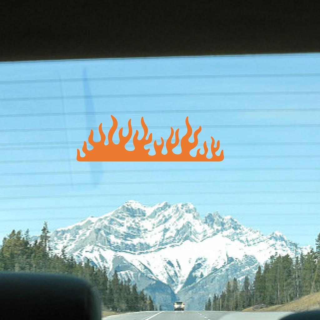 GORGECRAFT 4 Styles Flame Reflective Sticker Vinyl Racing Sports Flame Stripe Decal Waterproof Reflective Car Stickers for Golf Cart Off-Road