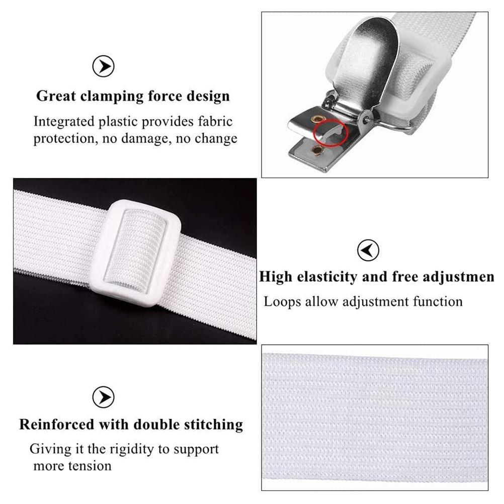 8 pezzi Clip per lenzuola Regolabili Bretelle per materasso Clip Elastica Supporto per letto Cinghie di fissaggio per lenzuola Copri divano