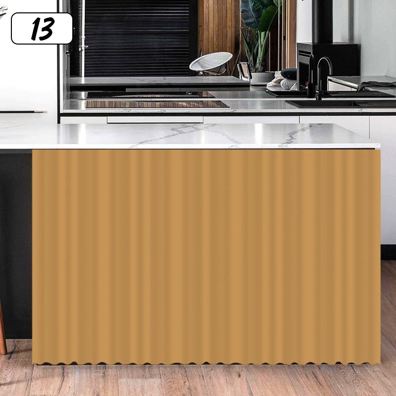 Ensfarvet skapgardin Kjøkkenhyllegardiner Dekorative skapdørgardiner Vindusgardin Skapdørbeskyttelse Hjemmedekor