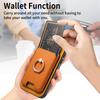 For iPhone 17 Pro Magnetic Case Detachable Card Bag Leather Back Cover with Kickstand