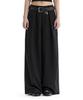 Teulimingbeodeu Minimal Button-Detail Set-Up Wide Pants [ Black ]