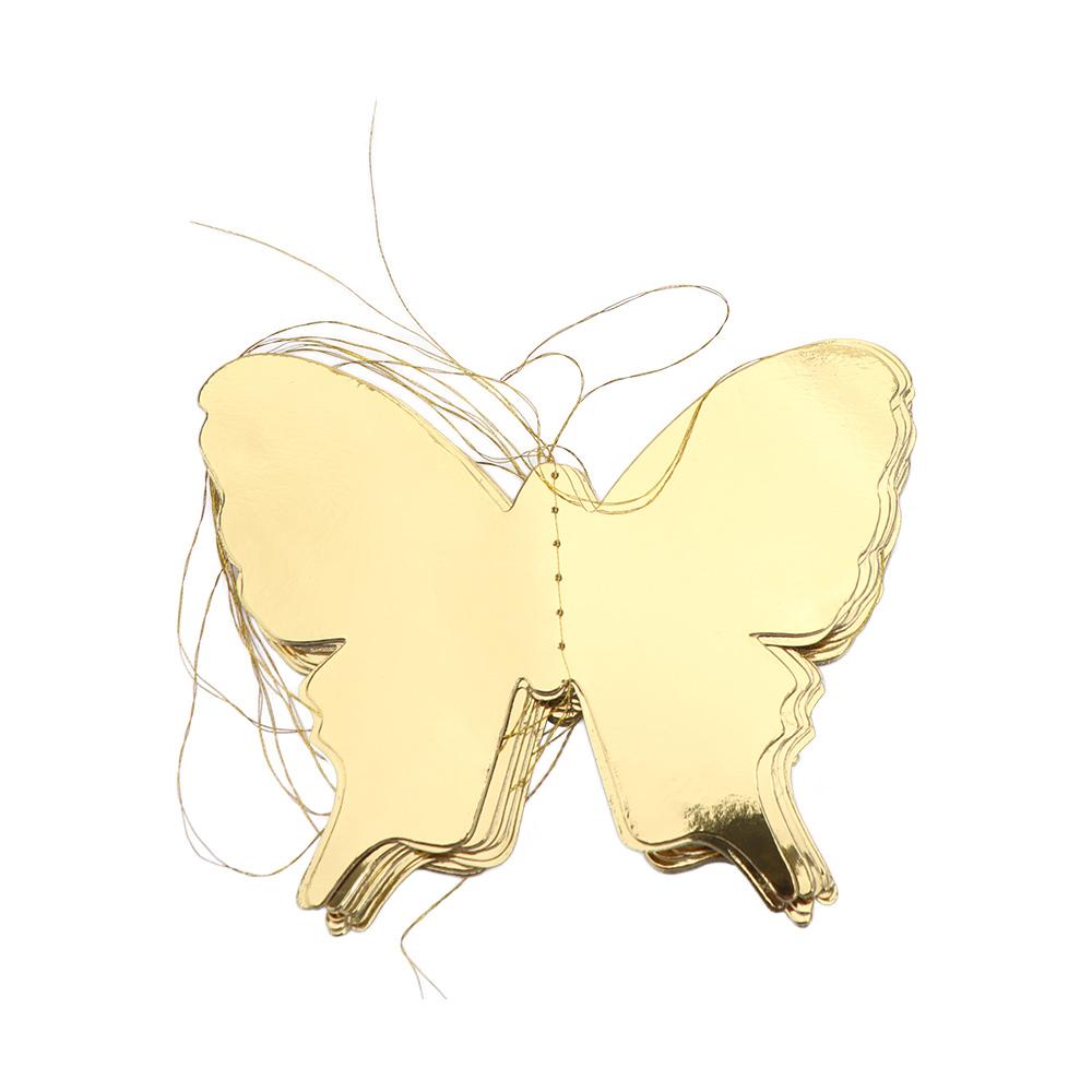 

Home Decor Colorful 3D Butterfly Paper Banner 2m Cartoon Butterfly Hanging Garland DIY Party Hanging Decoration Curtain Backdrop золотий