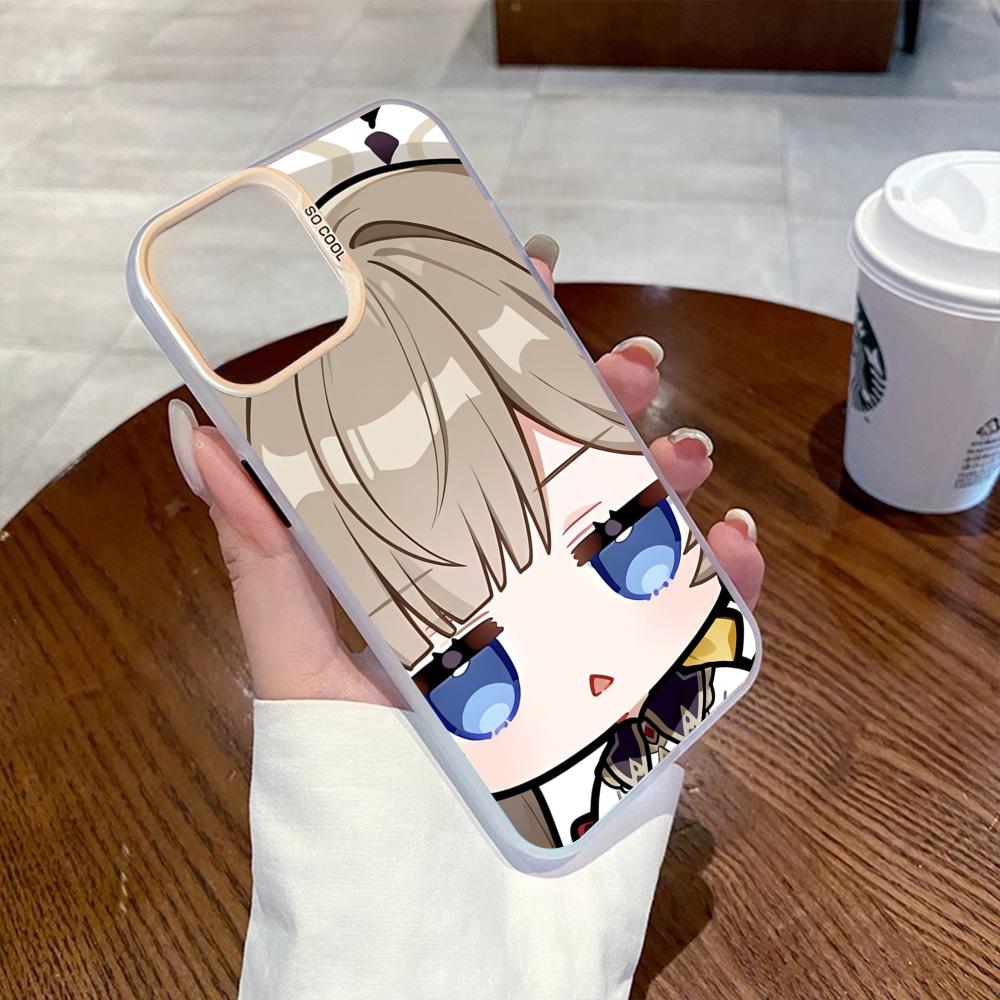 

Sandrone cute game girl poster pattern Phone Case Gradient IMD Colorful Silver Suitable case for iPhone17 16 15 14 13 12 Pro Max iPhone 13 Pro
